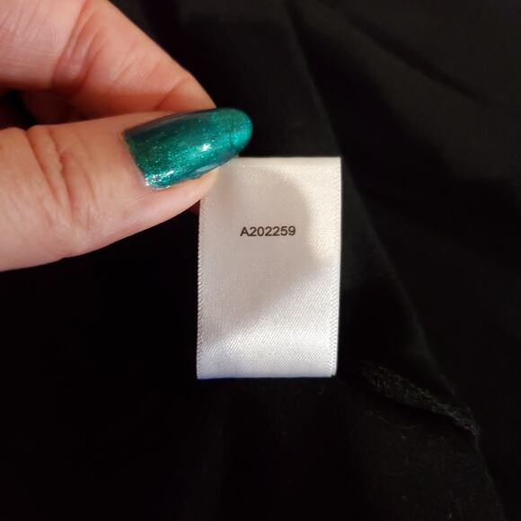 Logo Lori Goldstein V-Neck Tunic Top Sz 3X Asymmetrical Pockets Lagenlook Black - Picture 7 of 9